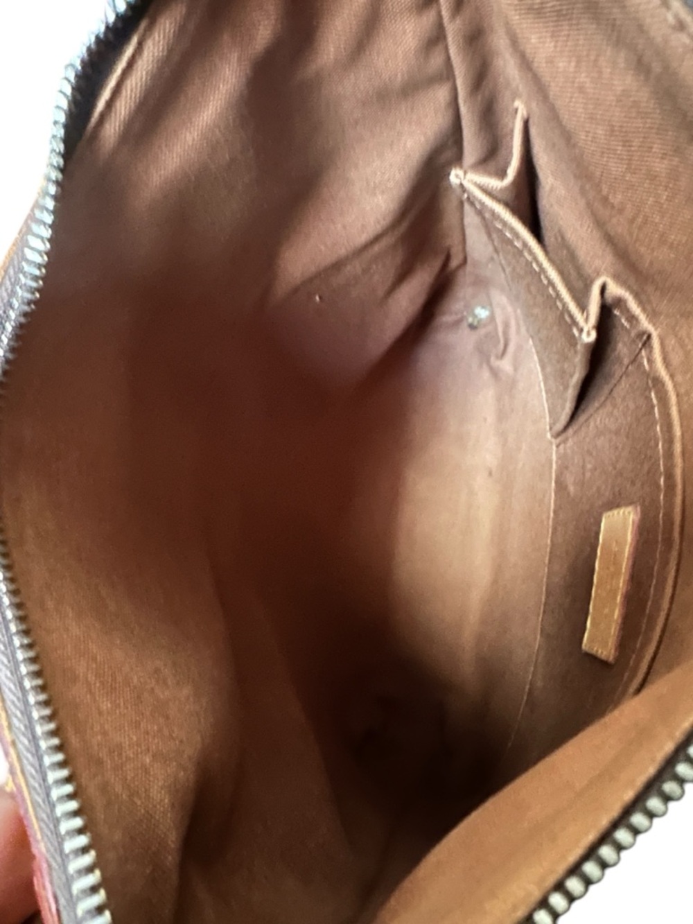 Authentic LOUIS VUITTON Brown Monogram Odeon MM Shoulder Bag - Picture 10 of 11